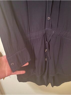Splendid drawstring waist navy blue romper, M/L